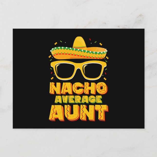 Nacho Durchschnittliche Tante Cinco De Mayo Matchi Postkarte (Vorderseite)