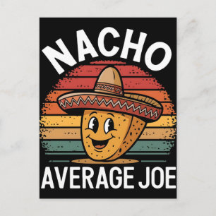 Nacho durchschnittlicher Joe mexikanischer Retro-C Feiertagspostkarte