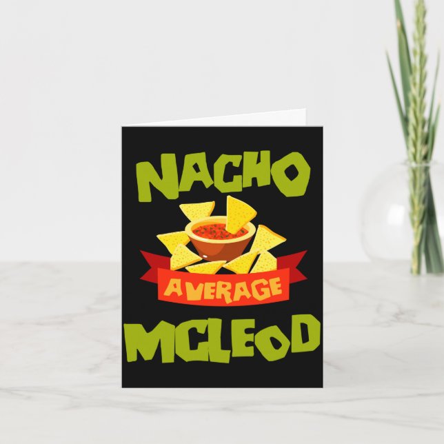 Nacho durchschnittlicher Mcleod lustiger Geburtsta Karte (Vorderseite)