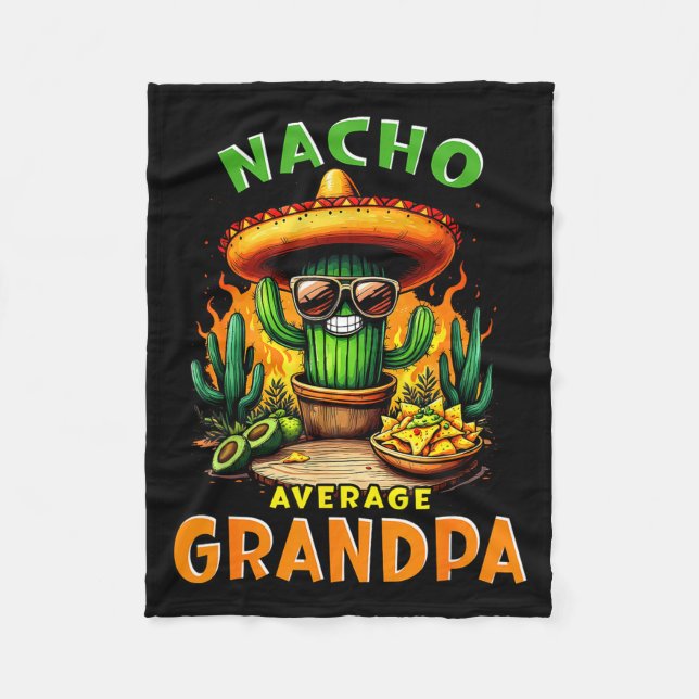 Nacho durchschnittlicher Opa abuelo cinco de mayo  Fleecedecke (Vorderseite)