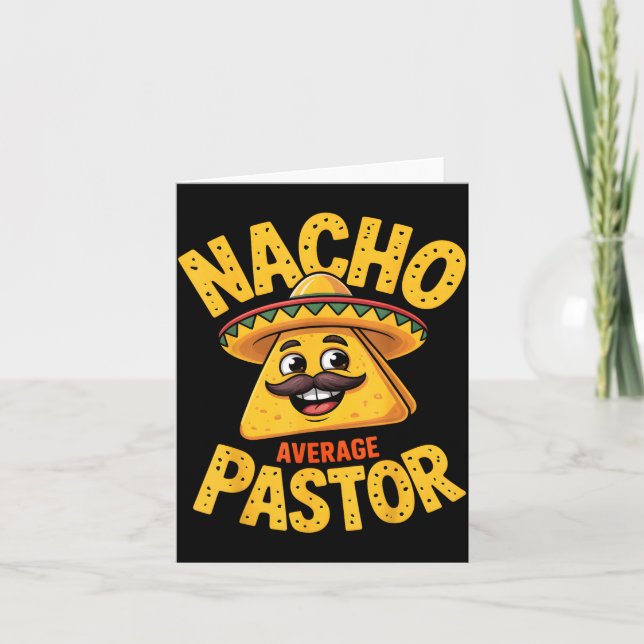 Nacho Durchschnittlicher Pastor Lustiger Christ  Karte (Vorderseite)