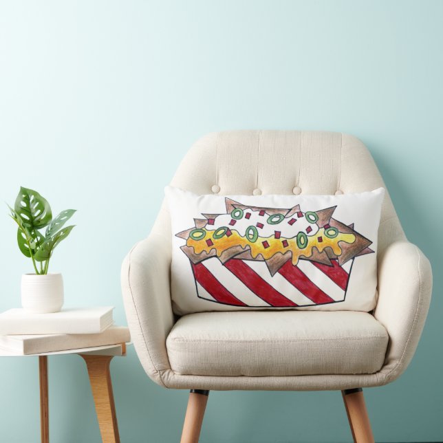 Nacho Man Cheese Tortilla Nachos Funny Food Lendenkissen (Stuhl )