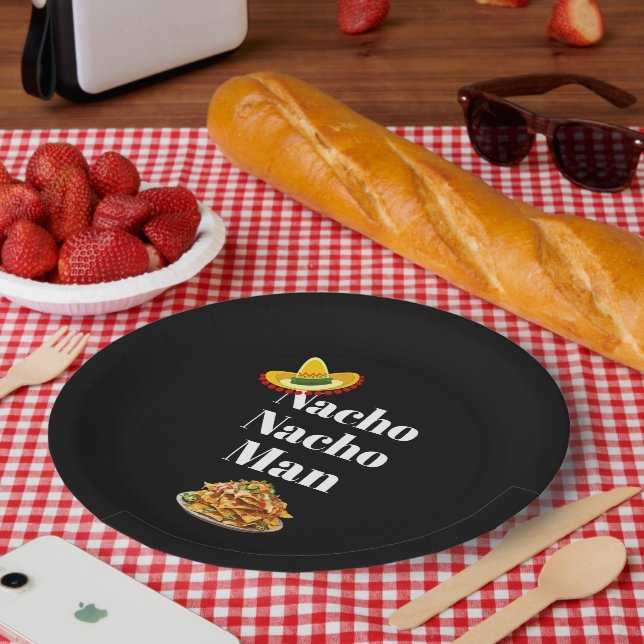 Nacho Nacho Man Paper Plate Pappteller (Picknick)