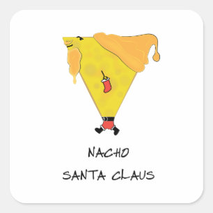Nacho Santa Claus Quadratischer Aufkleber