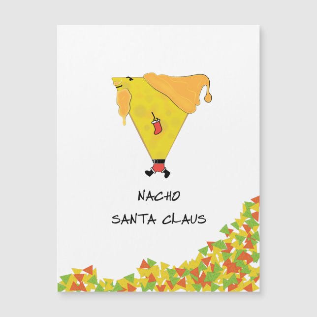 Nacho Santa mit Chips Magnetkarte (Vorderseite)