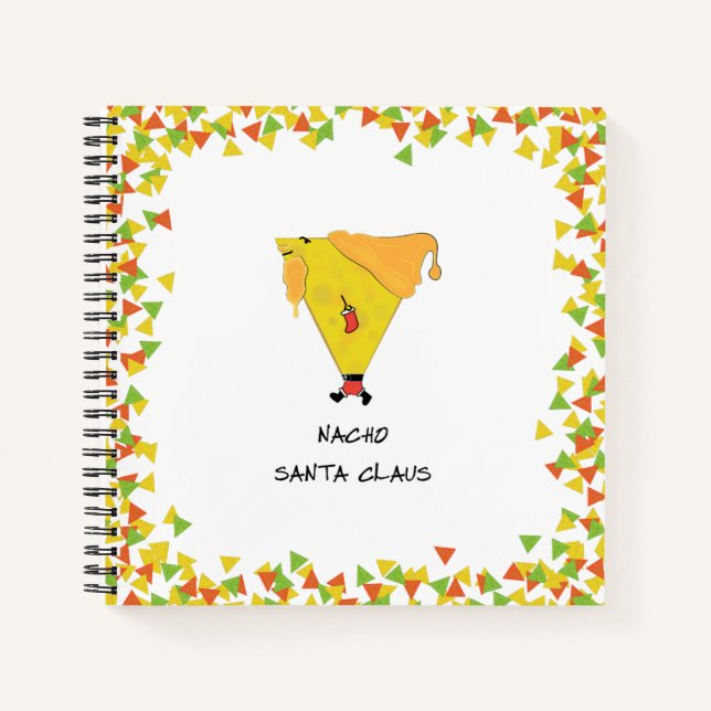 Nacho Santa mit Chips Notizbuch (Vorderseite)
