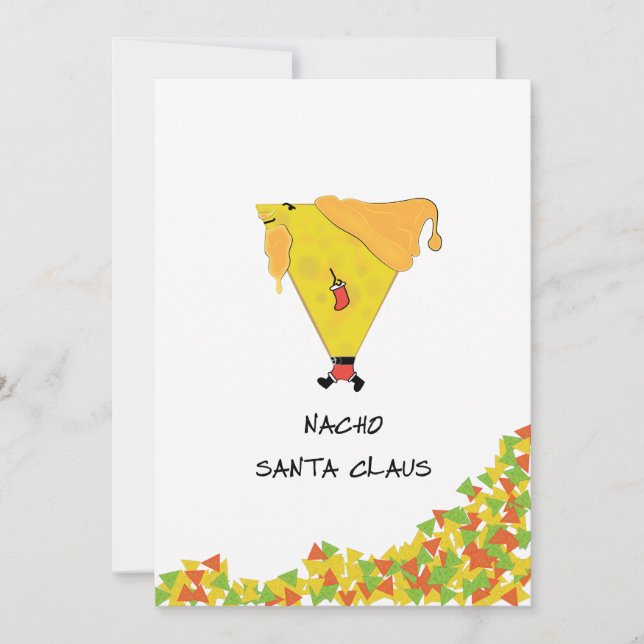Nacho Santa mit Chips Party Einladung (Vorderseite)