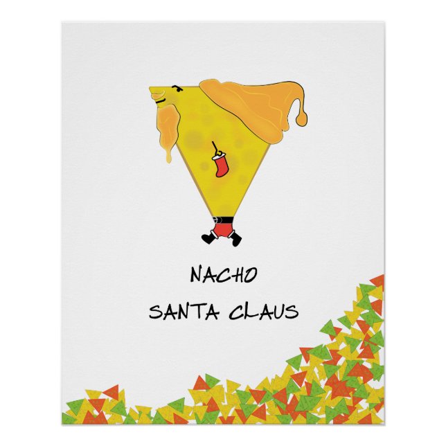 Nacho Santa mit Chips Poster (Vorderseite)