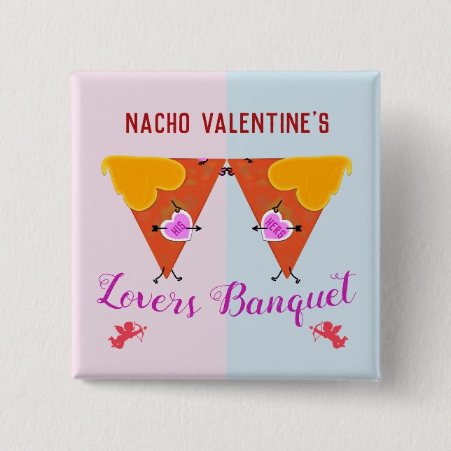 Nacho Valentinstag Event küssen Button (Vorderseite)