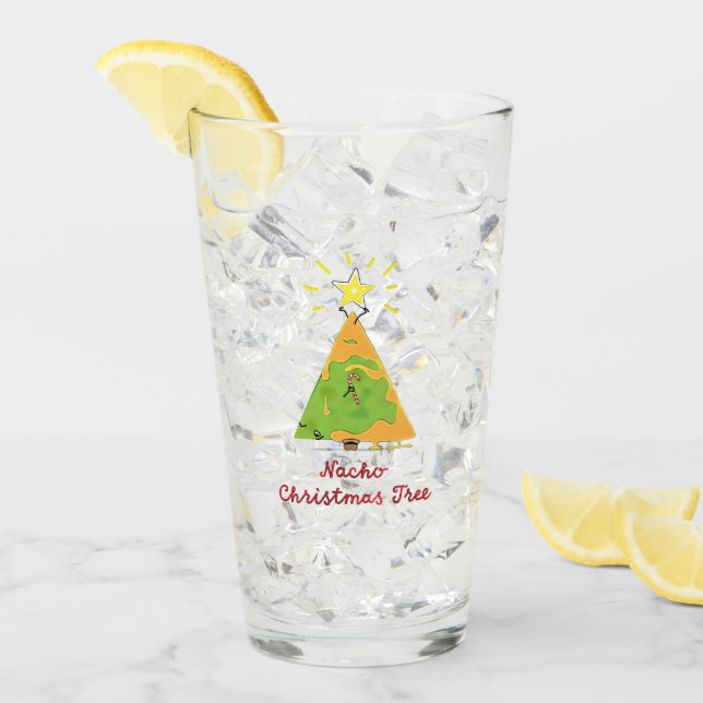 Nacho-Weihnachtsbaum Glas (Vorderseite Ice)