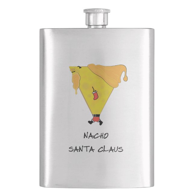 Nacho Weihnachtsmann Flachmann (Vorderseite)