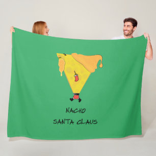 Nacho Weihnachtsmann Fleecedecke