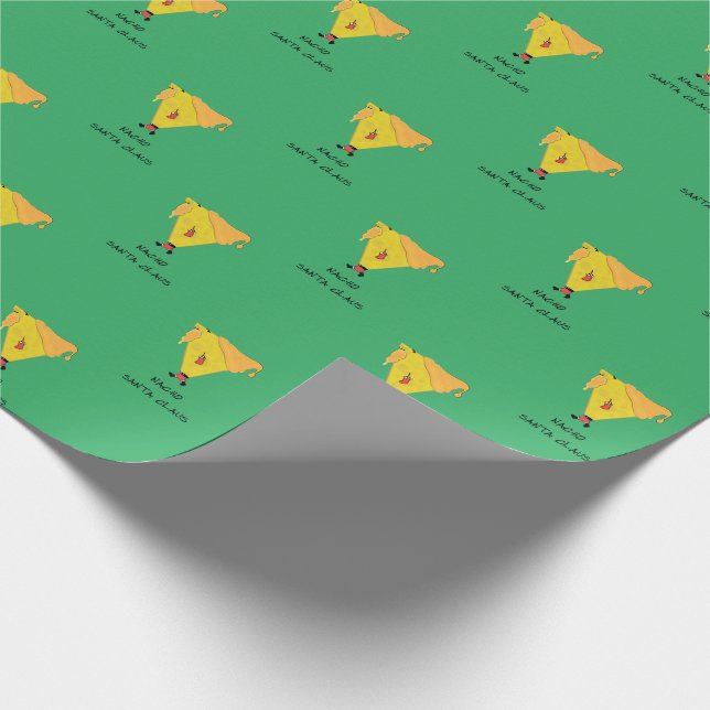 Nacho Weihnachtsmann Geschenkpapier (Ecke)