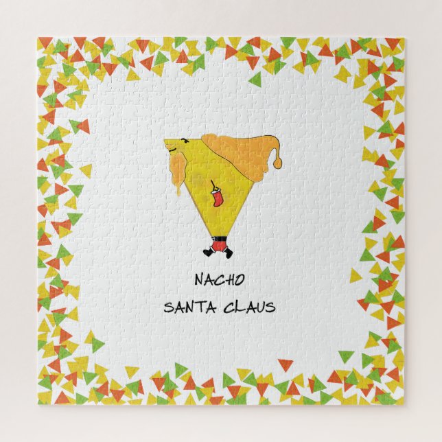 Nacho-Weihnachtsmann mit Chips Puzzle (Vertikal)
