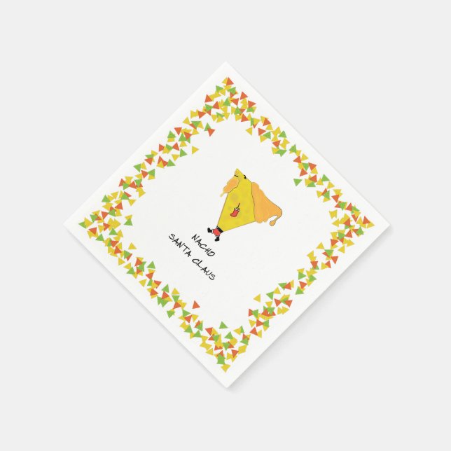 Nacho-Weihnachtsmann mit Chips Serviette (Ecke)
