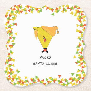 Nacho-Weihnachtsmann mit Chips Untersetzer
