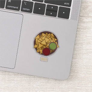 Nachos-Cartoon-Abbildung Aufkleber