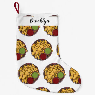 Nachos-Cartoon-Abbildung Kleiner Weihnachtsstrumpf