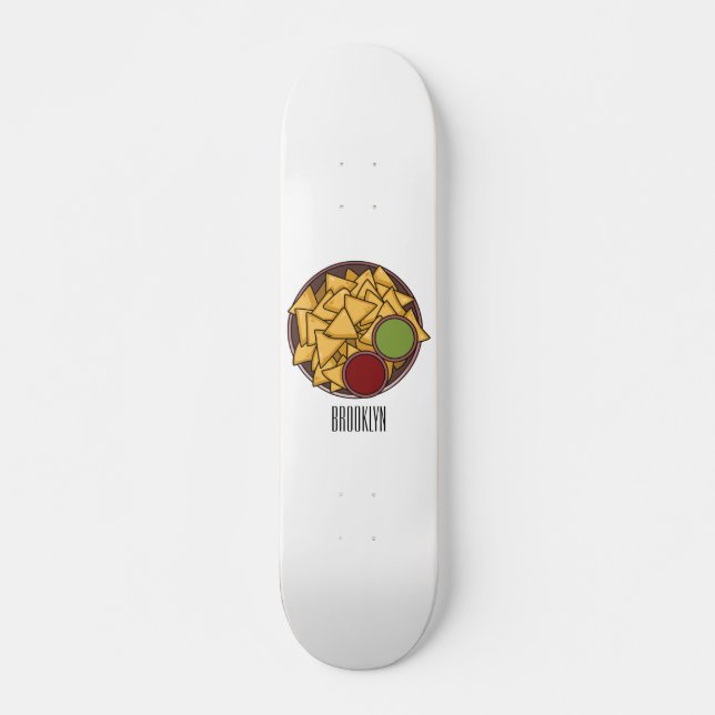 Nachos-Cartoon-Abbildung Skateboard (Vorne)