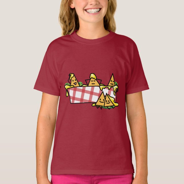 Nachos Schmelzkäse Jalapeno Nacho Tortilla Chips T-Shirt (Vorderseite)