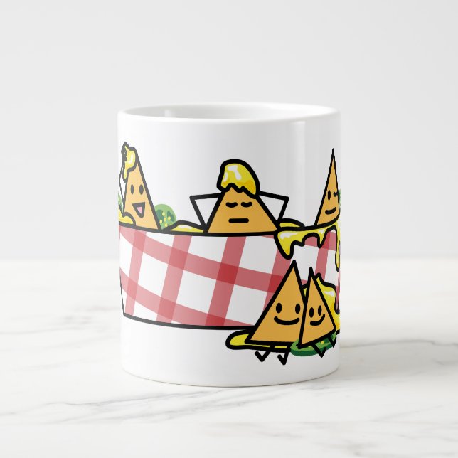 Nachos schmolzen KäseJalapenonacho-Tortilla-Chips Jumbo-Tasse (Vorderseite)