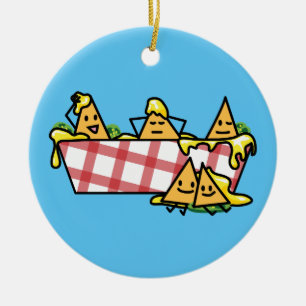 Nachos schmolzen KäseJalapenonacho-Tortilla-Chips Keramik Ornament