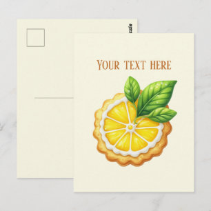 Nachricht Geschäft Name Bäckerei Zitronenkeks hinz Postkarte