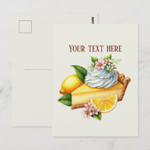 Nachricht Geschäft Name Bäckerei Zitronenkuchen hi Postkarte