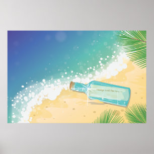 Nachricht in einer Flasche Poster