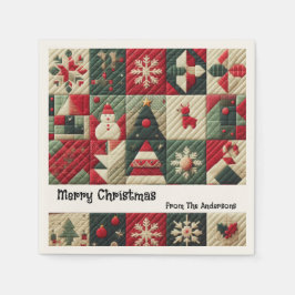 Nachricht "Quilted Christmas Designs" Serviette
