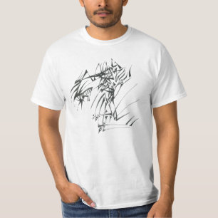 Nachricht Schwarz Weiß Abstrakte Stammes-Tätowierk T-Shirt