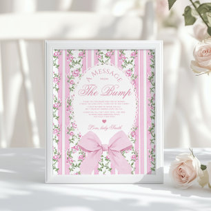 Nachricht vom Bump Love Shack Baby Shower Poster