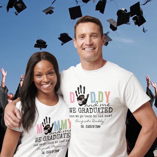 Nachricht vom Ultraschall-Abschluss-Vater Bump T-Shirt (Dad-to-be Message from the Bump Ultrasound Graduation Class of 2024 Funny Dad Pregnancy Announcement)