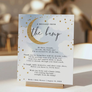 Nachricht von der Blue-Gold-Moon-Babydusche des Bu Poster