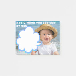 Nachrichten des lustigen Chefs. Post-it Klebezettel