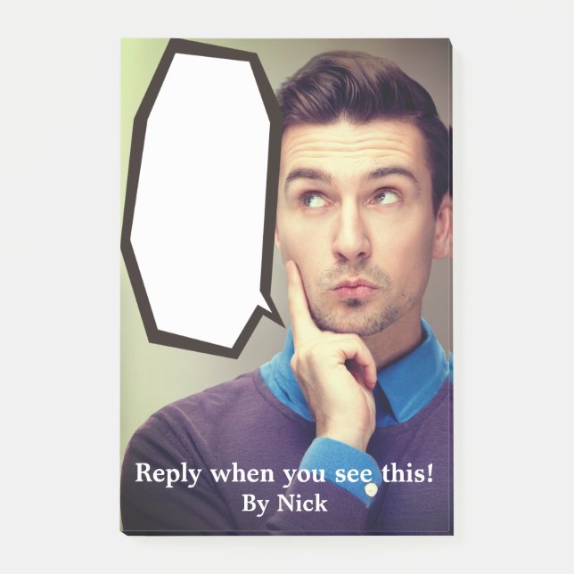 Nachrichten des lustigen Chefs. Post-it-Notizen Post-it Klebezettel (Vorderseite)