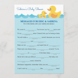 Nachrichten für Eltern, die als Ducksäcke aus Gumm Einladung