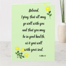 Nachrichten für Geliebte 3 John 1:2 Grußkarte