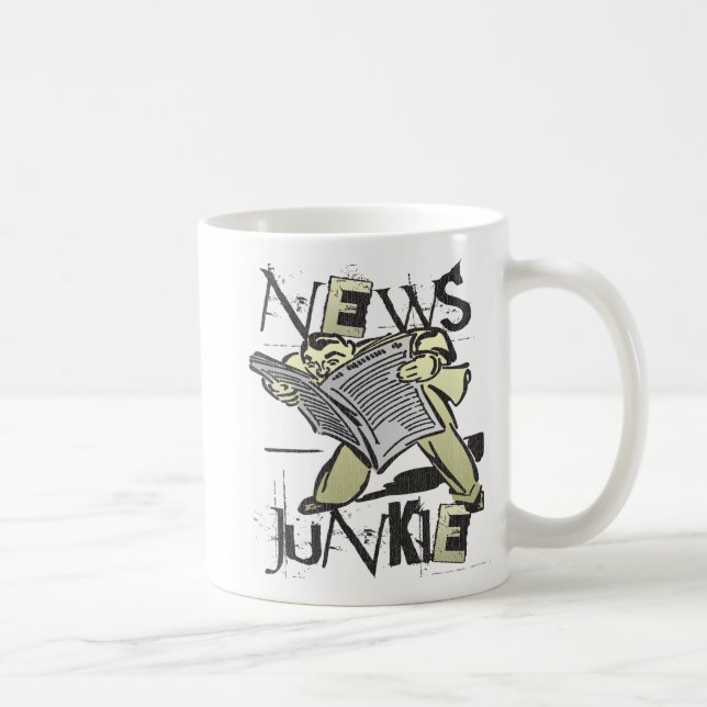 Nachrichten-Junkie Tasse (Rechts)