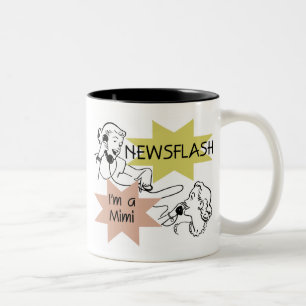 Nachrichtenblitz Ich bin eine Oma T-Shirts und Ges Zweifarbige Tasse