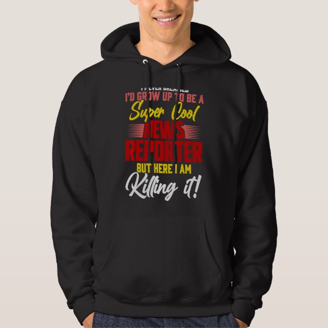 Nachrichtenreporter Broadcaster Hoodie (Vorderseite)