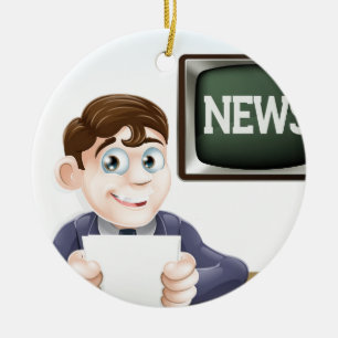 Nachrichtenreporter Keramikornament