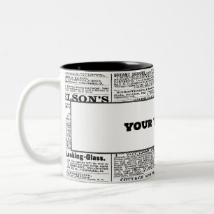 Nachrichtentext Zweifarbige Tasse