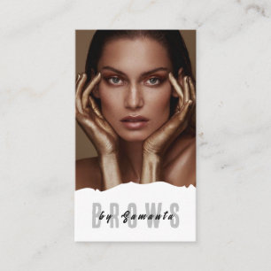 Nachsorge für Augenbrauen PMU Microblading Henna S Visitenkarte