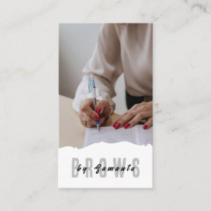 Nachsorge für Augenbrauen PMU Microblading Henna S Visitenkarte