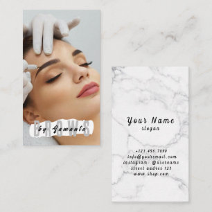 Nachsorge für Augenbrauen PMU Microblading Henna S Visitenkarte