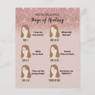 Nachsorgeanleitung für Microblading Rose Gold Flyer