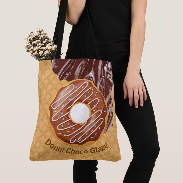 Nachspeise, Donut Choco-Glasur, geschmolzene Schok (Von Nahem)