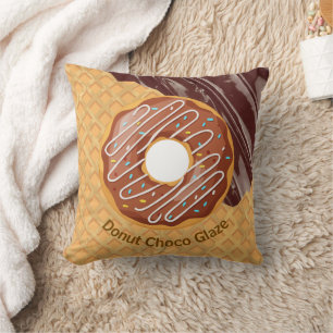 Nachspeise,Donut Choco-Glasur, geschmolzene Schoko Kissen