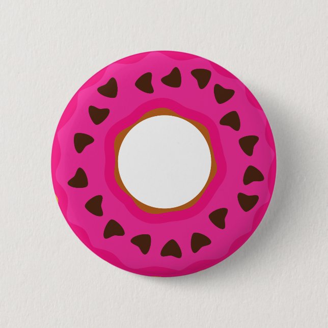 Nachspeise,Donut,Donut mit Glasur und Schokolade Button (Vorderseite)